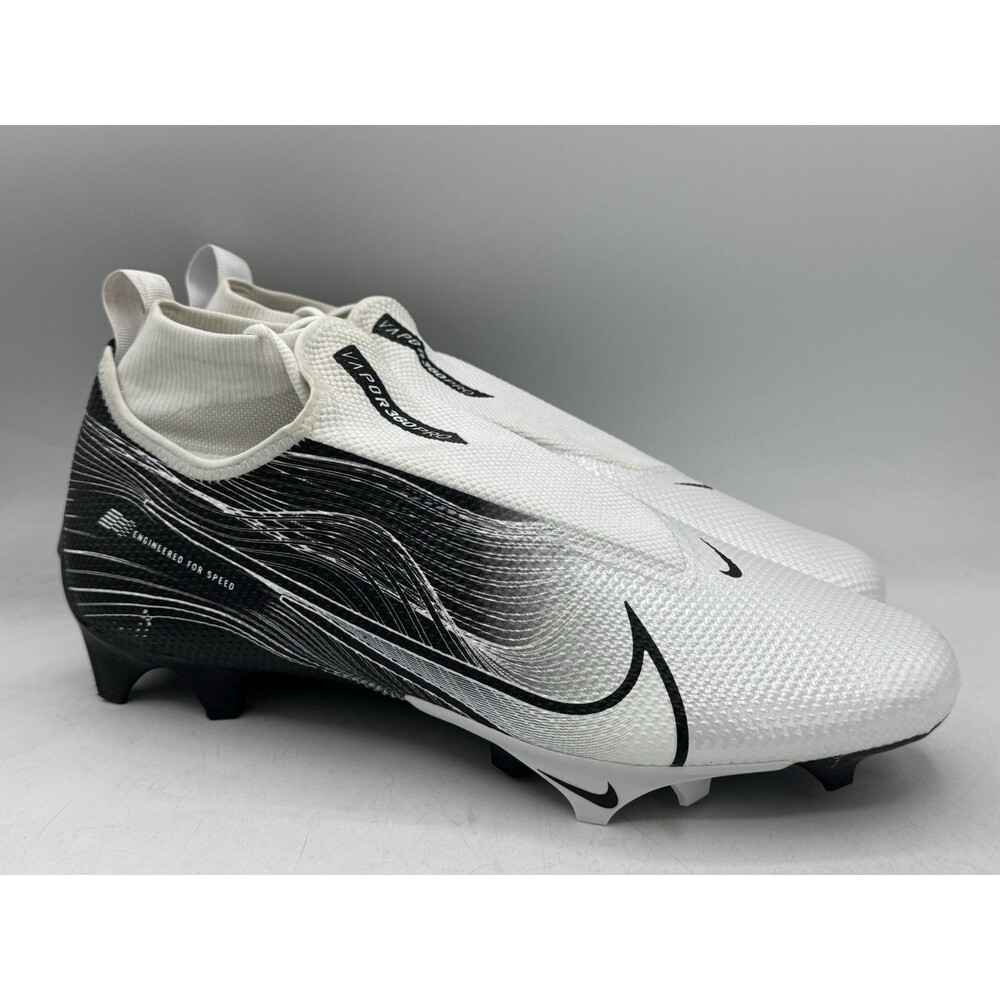 Nike Vapor Edge Pro 360 White Black Football Cleats AP8277-014 Men’s Size 13